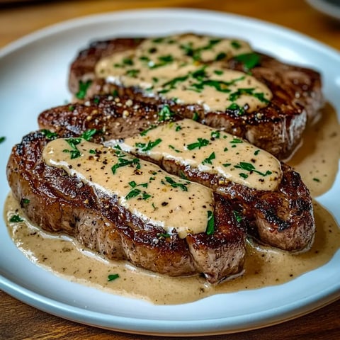 Juicy Steak with Creamy Garlic Sauce