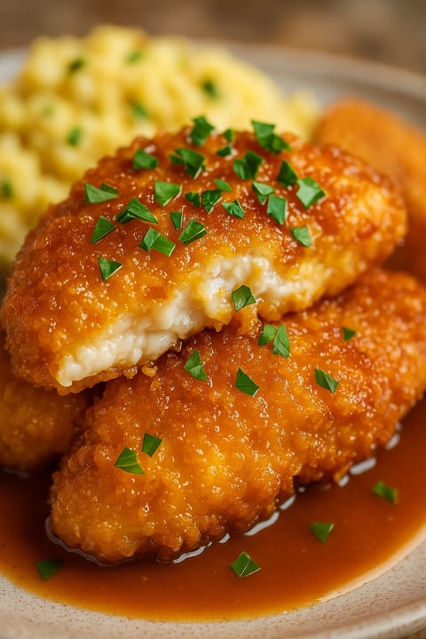 Crispy Chicken Breasts Coated in Savory Ritz Crackers