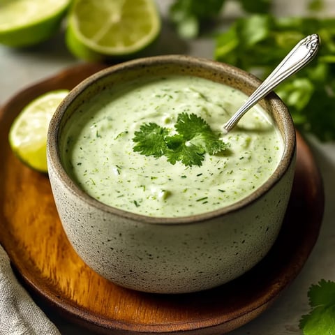 A bowl of soup with a spoon in it.