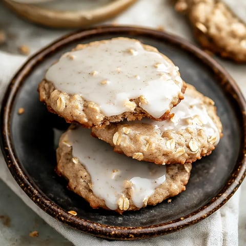 A plate of cookies with white icing.