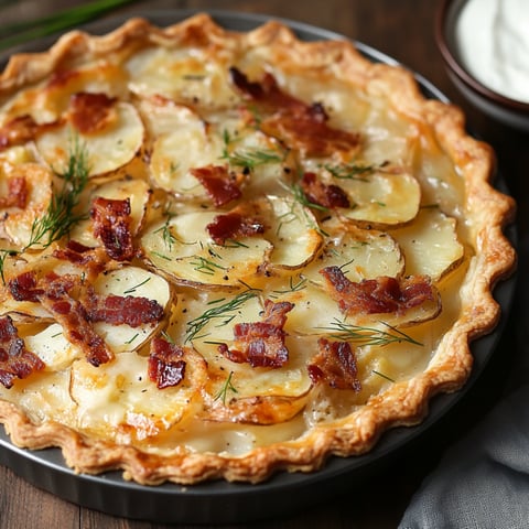 A delicious Irish Potato Pie is served on a plate.