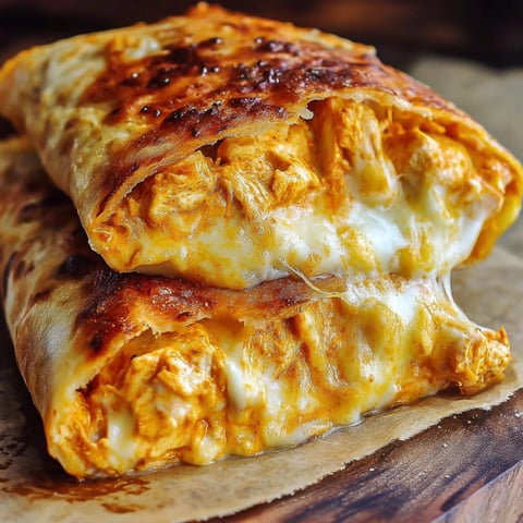 A delicious Buffalo Chicken Cheese Bake is served on a wooden cutting board.
