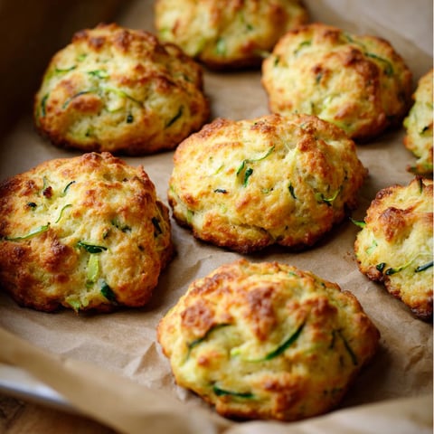 A tray of Zucchini Drop Biscuits, ready to be served.