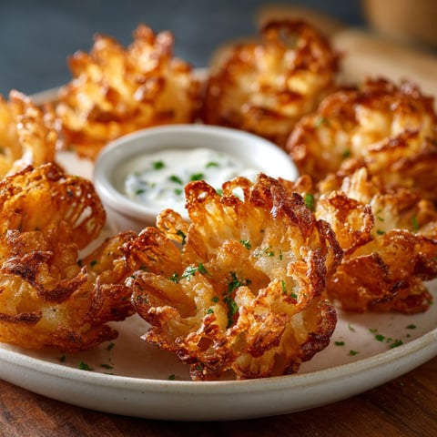 A plate of Blooming Onion Bites, a delicious appetizer, is ready to be enjoyed.