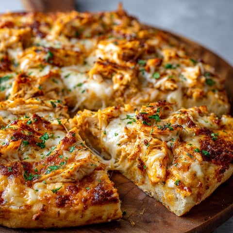 A slice of Buffalo Chicken Pizza on a wooden board.