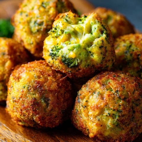A plate of broccoli cheese balls, a delicious and healthy snack.