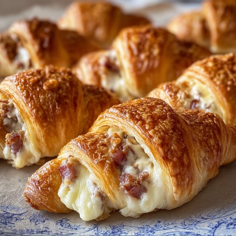 A plate of Sausage and Cream Cheese Crescents.