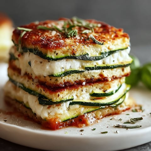A stack of zucchini and ricotta cheese melts.