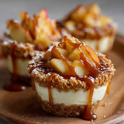 A dessert cup with a caramel apple topping.