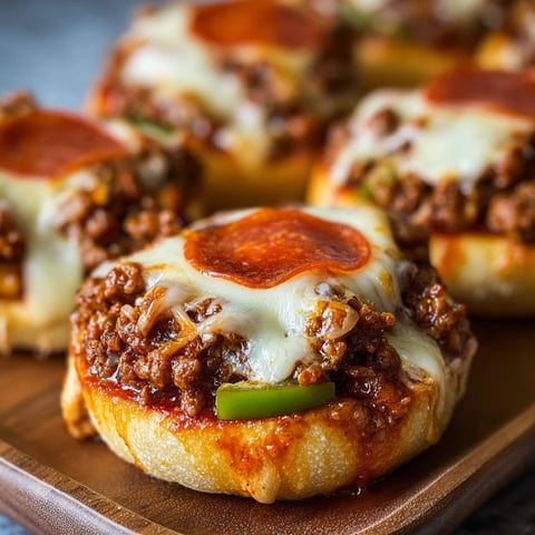 A plate of Pepperoni Pizza Sloppy Joes.