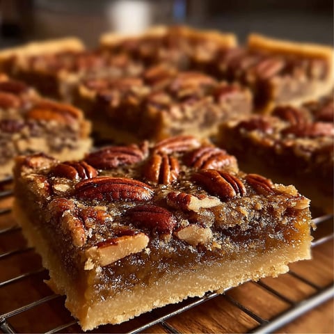 A delicious dessert made from pecans and caramel, these bars are easy to prepare and perfect for sharing.