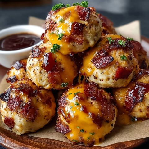 A plate of BBQ Bacon Cheddar Bombs, a delicious appetizer, is ready to be enjoyed.