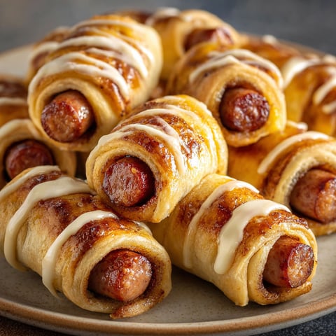 A plate of breakfast pigs in a blanket, with a variety of flavors and toppings.