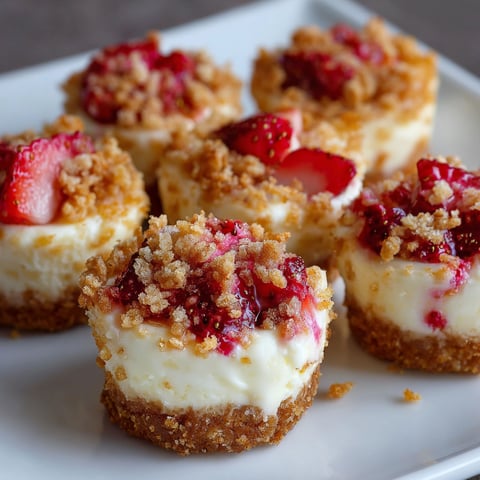 A plate of Strawberry Crunch Cheesecake Bites.