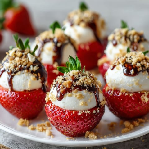 A plate of delicious Cheesecake Strawberries Creamy Delight.