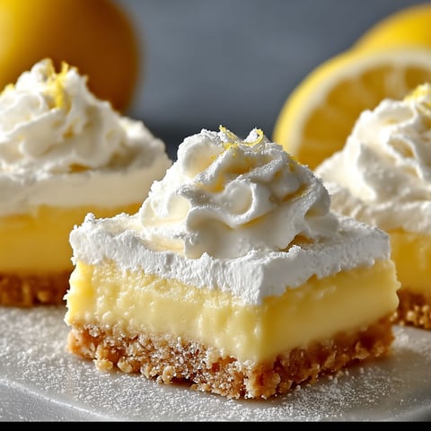 Two slices of lemon cream pie with whipped cream on top.