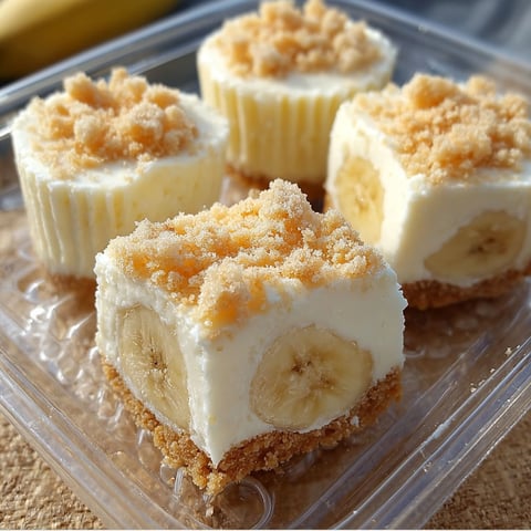 A close up of a dessert with banana slices and a creamy filling.