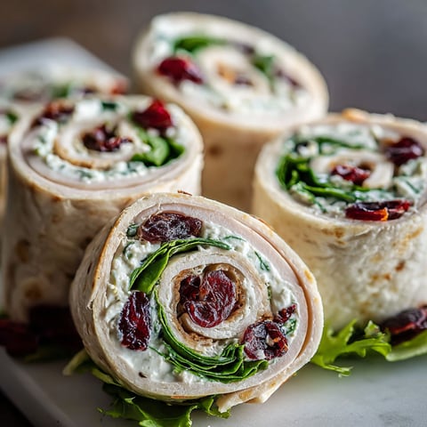 A plate of Turkey Cranberry Pinwheels, a delicious and healthy appetizer.