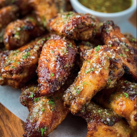 A plate of delicious Cowboy Butter Chicken Wings, ready to be enjoyed.