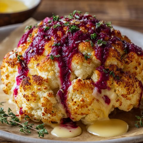 A delicious Low-Carb Cauliflower Brain Bake is served on a plate.