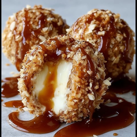 Three delicious Apple Caramel Bombs with a drizzle of caramel sauce on top.