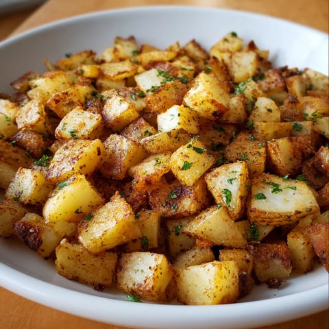A white bowl filled with delicious looking potatoes.