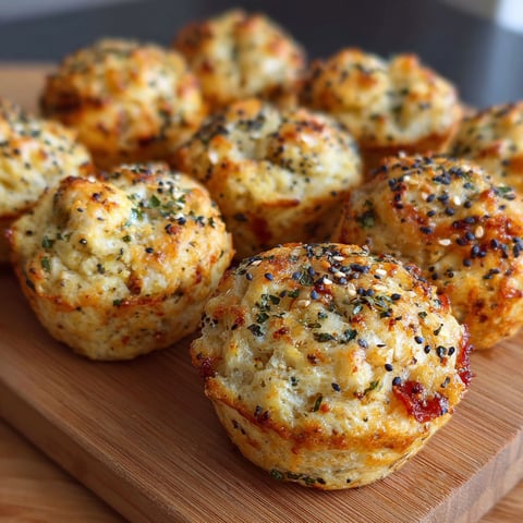 A wooden cutting board holds a tray of delicious High Protein Bagel Bites.