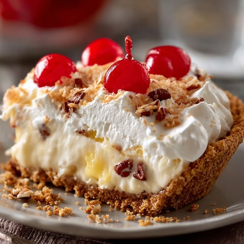 A slice of Millionaire Pie with a cherry on top.